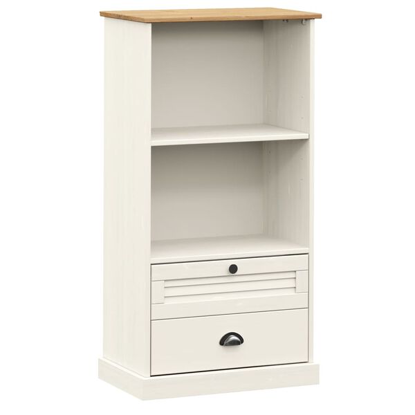 vidaXL Bookcase VIGO White 60x35x114.5 cm Solid Wood Pine