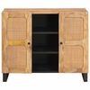 vidaXL Highboard with Storage Brown 90 x 33 x 75 cm Solid Mango Wood