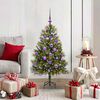 vidaXL Artificial Hinged Christmas Tree with Cones Green 120 cm