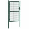 vidaXL Fence Gate Steel 100x150 cm Green
