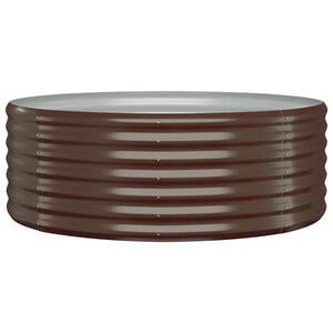 vidaXL Garden Raised Bed Galvanised Steel 100x100x36 cm Brown