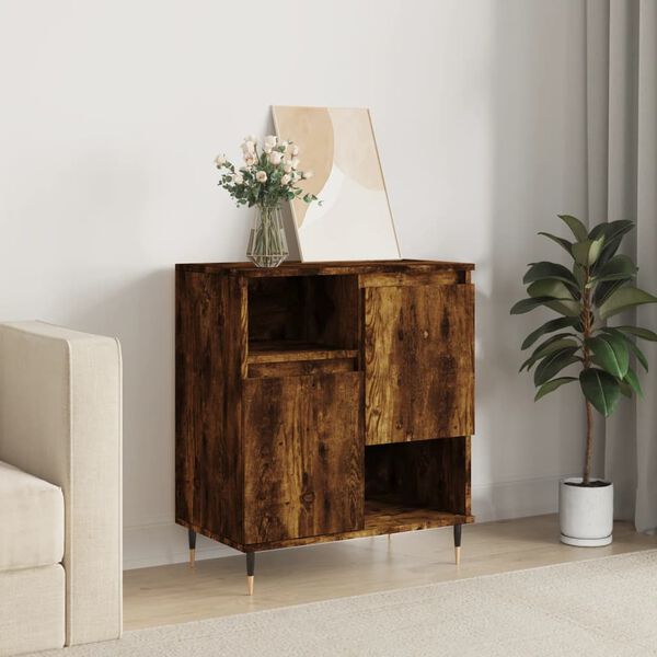 vidaXL Sideboard Smoked Oak 60x35x70 cm Engineered Wood