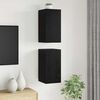vidaXL Wall TV Cabinet Wall-mounted 2 pcs Black Oak 30.5 x 30 x 60 cm