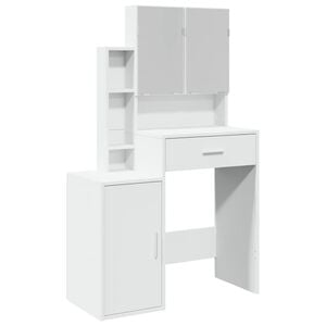 vidaXL Dressing Table with Cabinet White 80x35x132 cm