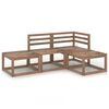 vidaXL 4 Piece Garden Lounge Set Brown Impregnated Pinewood