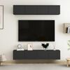 vidaXL TV Cabinets 4 pcs Black 80x30x30 cm Engineered Wood