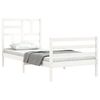 vidaXL Bed Frame without Mattress White Small Single Solid Wood