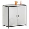 vidaXL Kitchen Storage with Shelf Silver 90 x 50 x 92 cm Steel