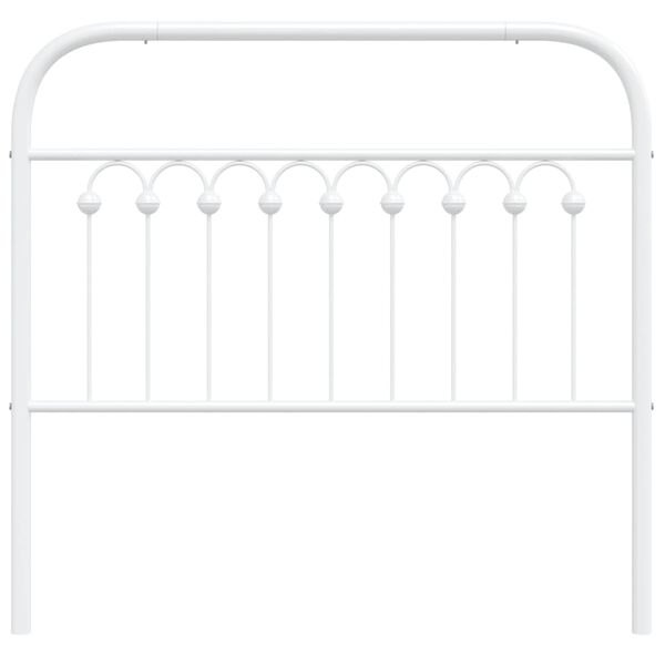 vidaXL Metal Headboard White 100 cm