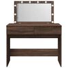 vidaXL Dressing Table with LED Brown Oak 100x40x120 cm