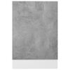 vidaXL Dishwasher Panel Concrete Grey 45x3x67 cm Engineered Wood