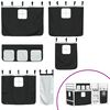 vidaXL Kids' Loft Bed with Curtains without Mattress White&Black 90x190 cm Single