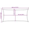 vidaXL Sunshade Sail 160 g/m&sup2; White 2x3.5 m HDPE