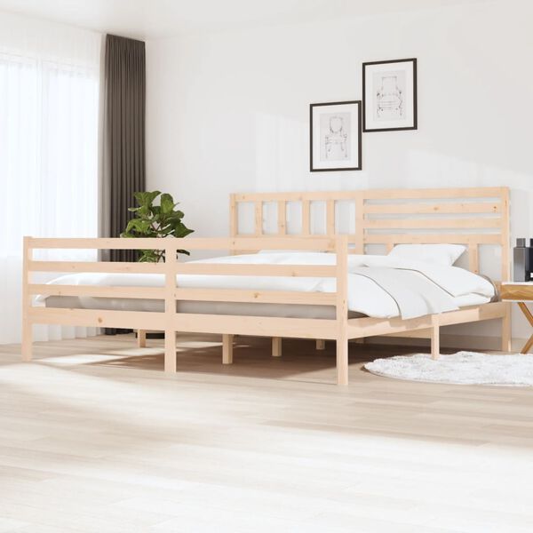 vidaXL Bed Frame without Mattress Solid Wood 200x200 cm