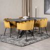 Venture Home Dining Chair Limhamn Velvet Black and Yellow