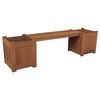 Lesli Living Bench with Flower Box 174x40x45 cm Teak Look