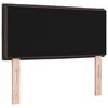 vidaXL LED Headboard with LED Strip Lights Dark Brown 80 cm Polyester