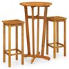 vidaXL 3 Piece Garden Bar Set Solid Wood Acacia