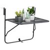 vidaXL Balcony Table Black 60x40 cm Steel