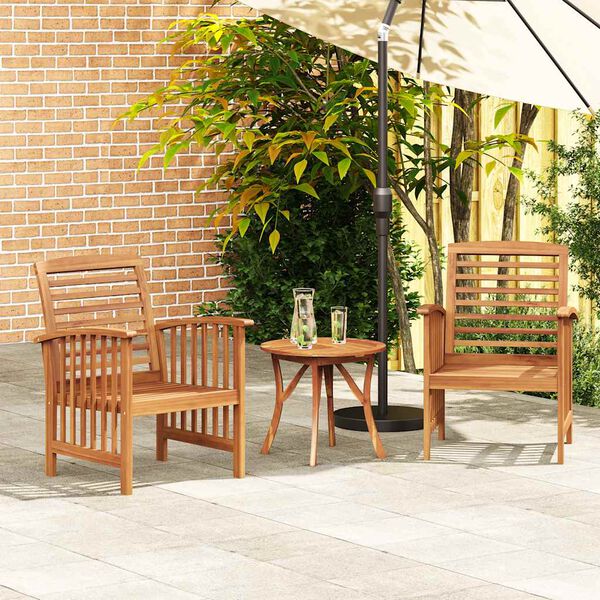 vidaXL Garden Chairs 2 pcs Solid Acacia Wood