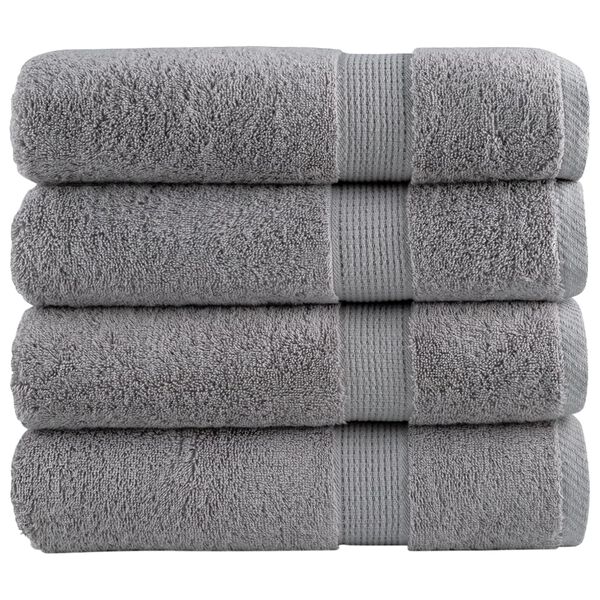 vidaXL Premium Hand Towels "SOLUND" 4 pcs Grey 50x100 cm 600 gsm