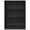 vidaXL Bookshelf Black Oak 80 x 24 x 109 cm Engineered Wood