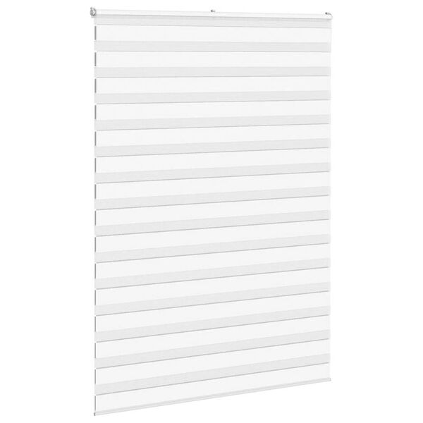 vidaXL Zebra Blind White 165x230 cm Fabric Width 160.9 cm Polyester