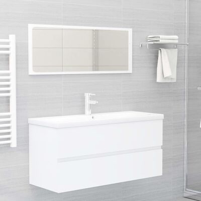 vidaXL Sink Cabinet White 100x38.5x45 cm Engineered Wood