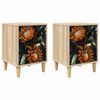 vidaXL Bedside Cabinet LOCHEM 2 pcs Sonoma Oak 36 x 33 x 50 cm