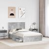 vidaXL Storage Bed Concrete Grey 135 x 190 cm Engineered Wood