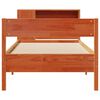vidaXL Bookcase Bed without Mattress Wax Brown 75x190 cm Small Single Solid Wood Pine