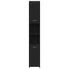 vidaXL Bathroom Cabinet Black 30x30x183.5 cm Engineered Wood