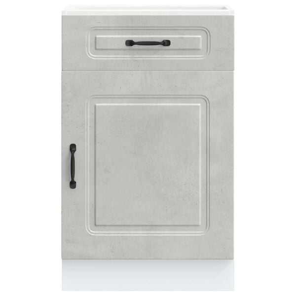 vidaXL Kitchen Base Cabinet Kalmar Concrete Grey Engineered Wood