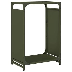 vidaXL Firewood Rack Olive Green 44x28x65 cm Cold-rolled steel