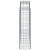 vidaXL Arched Gabion Basket 200x50x140/160 cm Galvanised Iron
