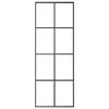 vidaXL Sliding Door Black 76x205 cm ESG Glass and Aluminium