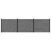 vidaXL Fence Panel 3 pcs WPC and Aluminium Grey