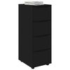 vidaXL Storage Cabinet Black 40 x 48 x 105 cm Engineered Wood