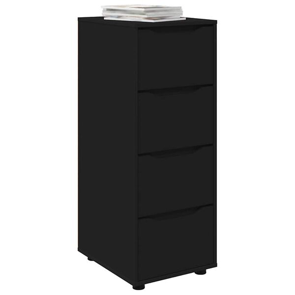 vidaXL Storage Cabinet Black 40 x 48 x 105 cm Engineered Wood
