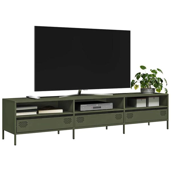 vidaXL TV Cabinet Olive Green 202x39x43.5 cm Cold-rolled Steel