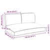vidaXL Pallet Cushion Set 3 pcs Cream 120 x 80 x 12 cm Oxford fabric