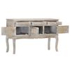 vidaXL Sideboard Grey 110x35x75 cm Solid Mango Wood