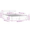 vidaXL Bed Frame with LED without Mattress Smoked Oak 135x190 cm Double