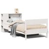 vidaXL Bookcase Bed without Mattress White 90x190 cm Single Solid Wood Pine