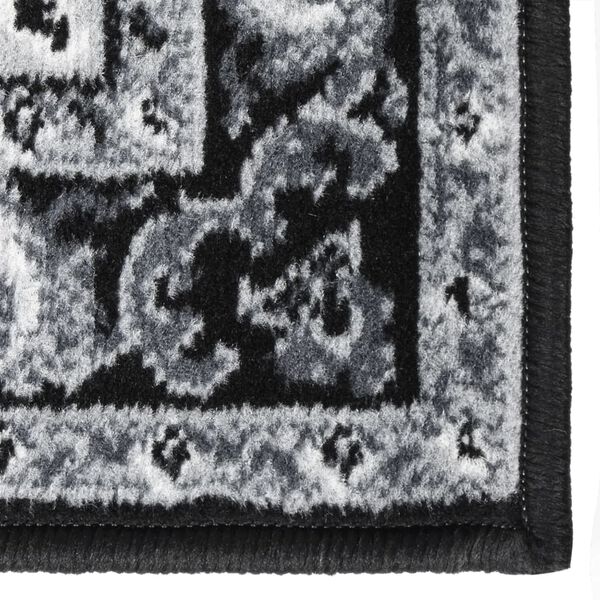 vidaXL Runner Rug BCF Black 80x450 cm