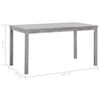 vidaXL 7 Piece Outdoor Dining Set Grey Wash Solid Acacia Wood