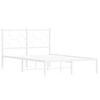vidaXL Metal Bed Frame without Mattress with Headboard White 120x190cm