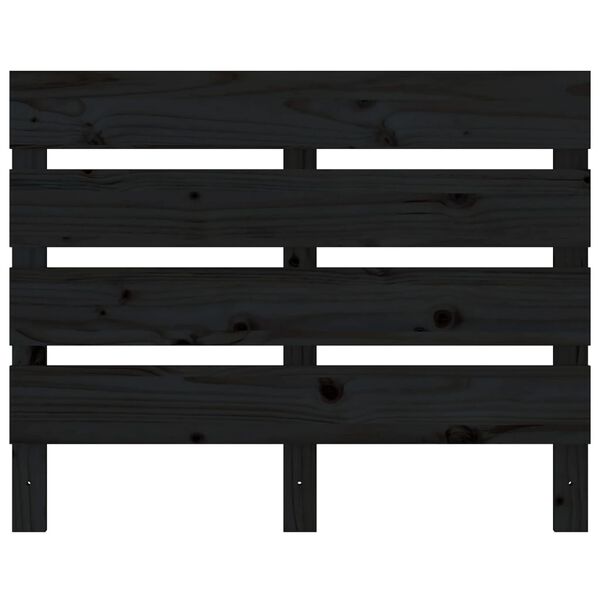 vidaXL Headboard Black 75x3x80 cm Solid Wood Pine