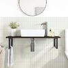 vidaXL Basin Shelf Wall Mounted Steel and Solid Wood Oak