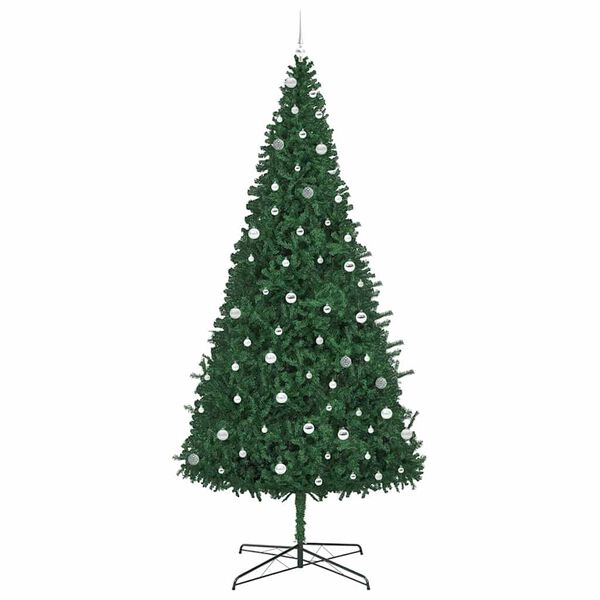 vidaXL Christmas Tree with Decorative String Lights Green 400 cm PVC